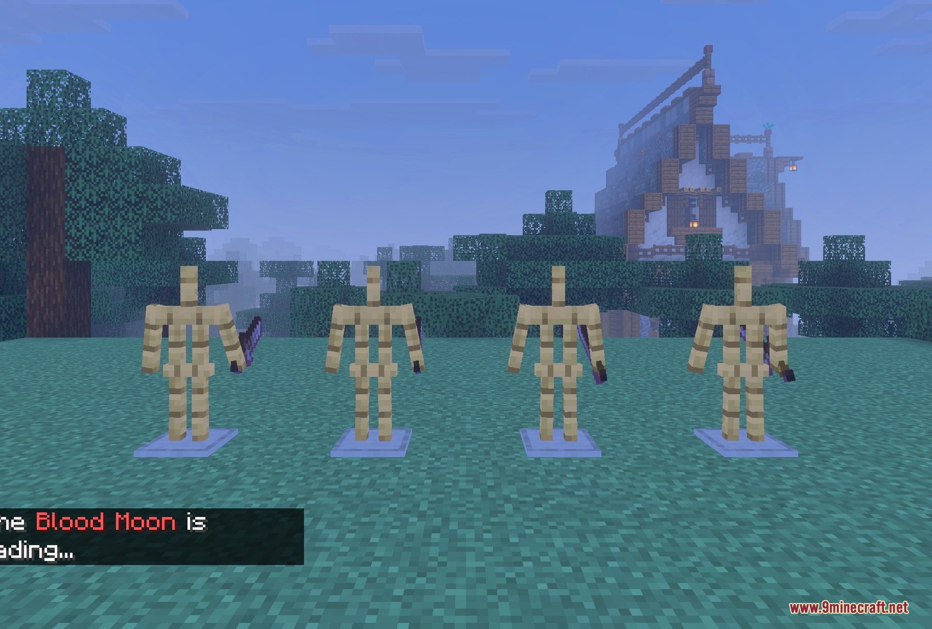 Rise and Survive Progressive Zombie Apocalypse Addon Screenshot 3 Netherite melee weapons: katana, longsword, saber and dagger