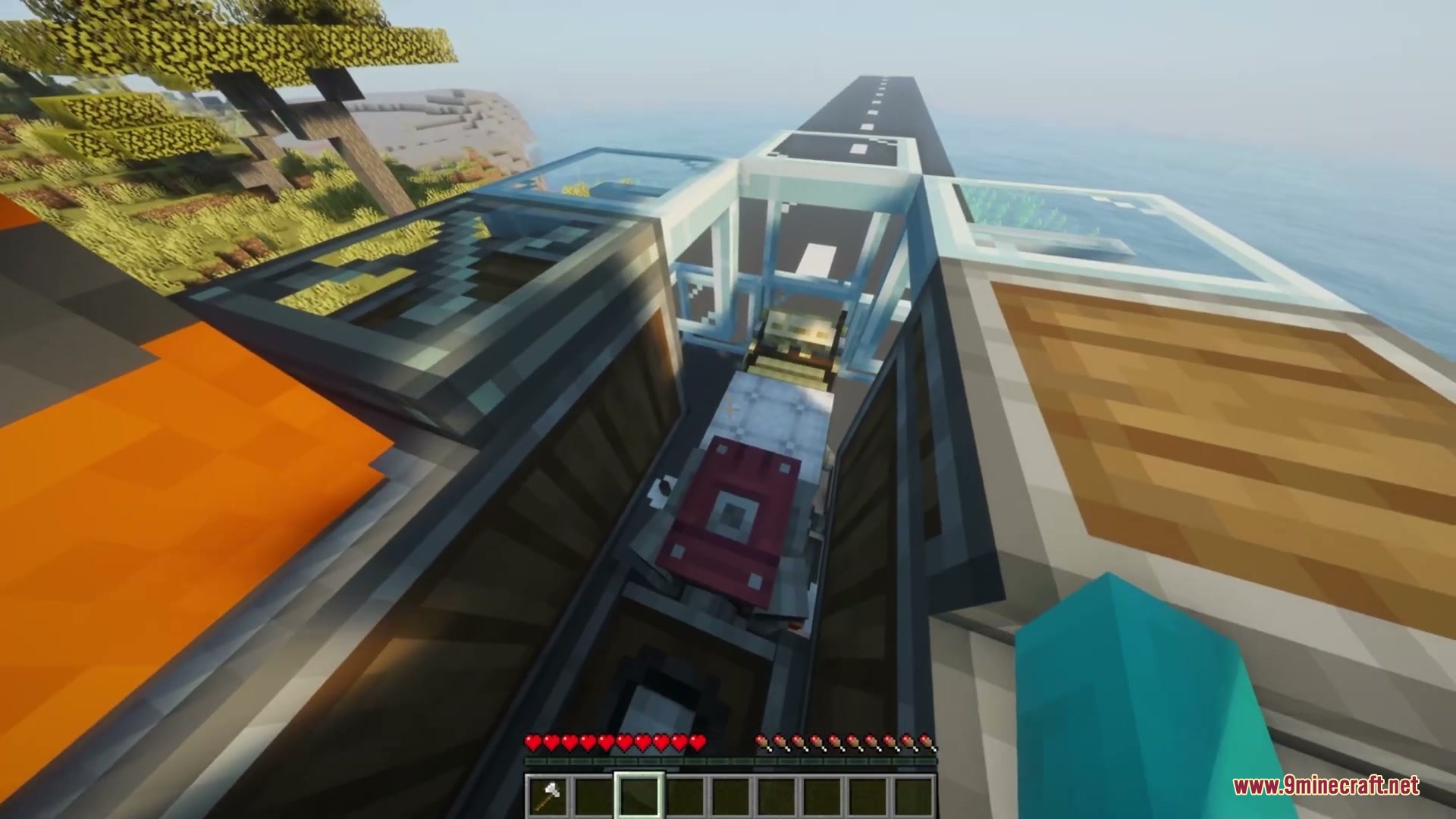 Create Aeronautics Claims FTB OPAC Mod Screenshot 3 First person view of a long road built on a flying airship