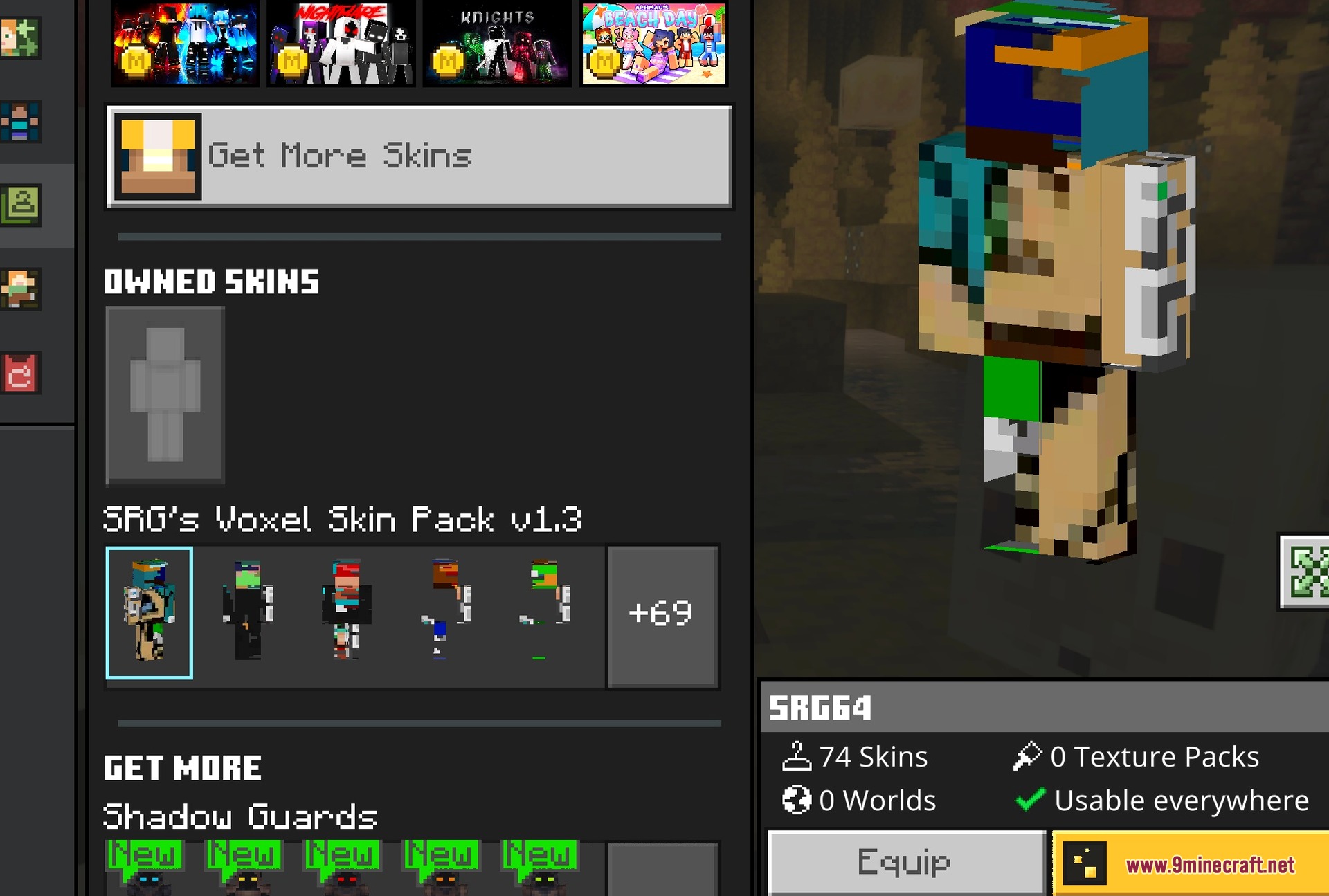 SRG64 worn on the character