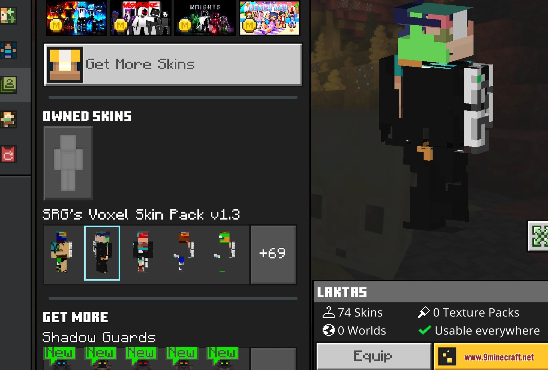 A second skin from the pack