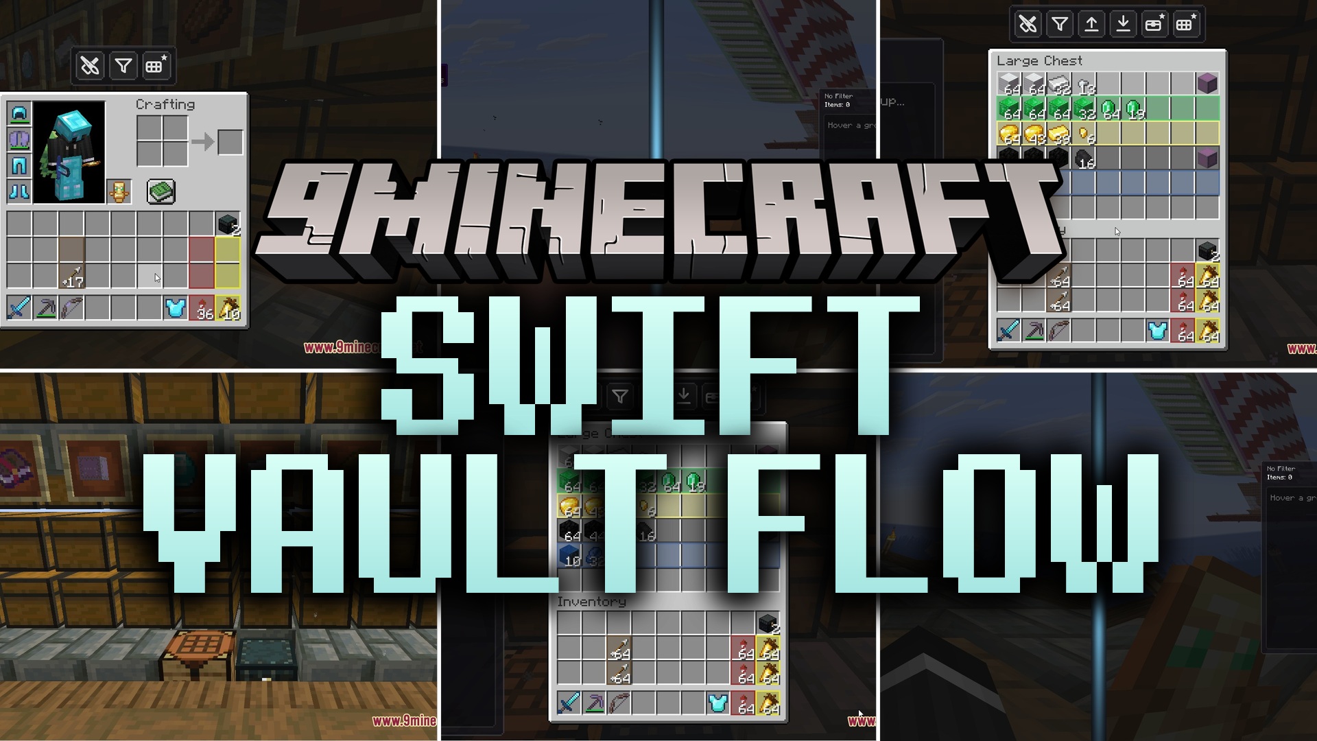 Swift Vault Flow Mod (26.2, 1.20.1) – Sort and Restock Your Base Storage