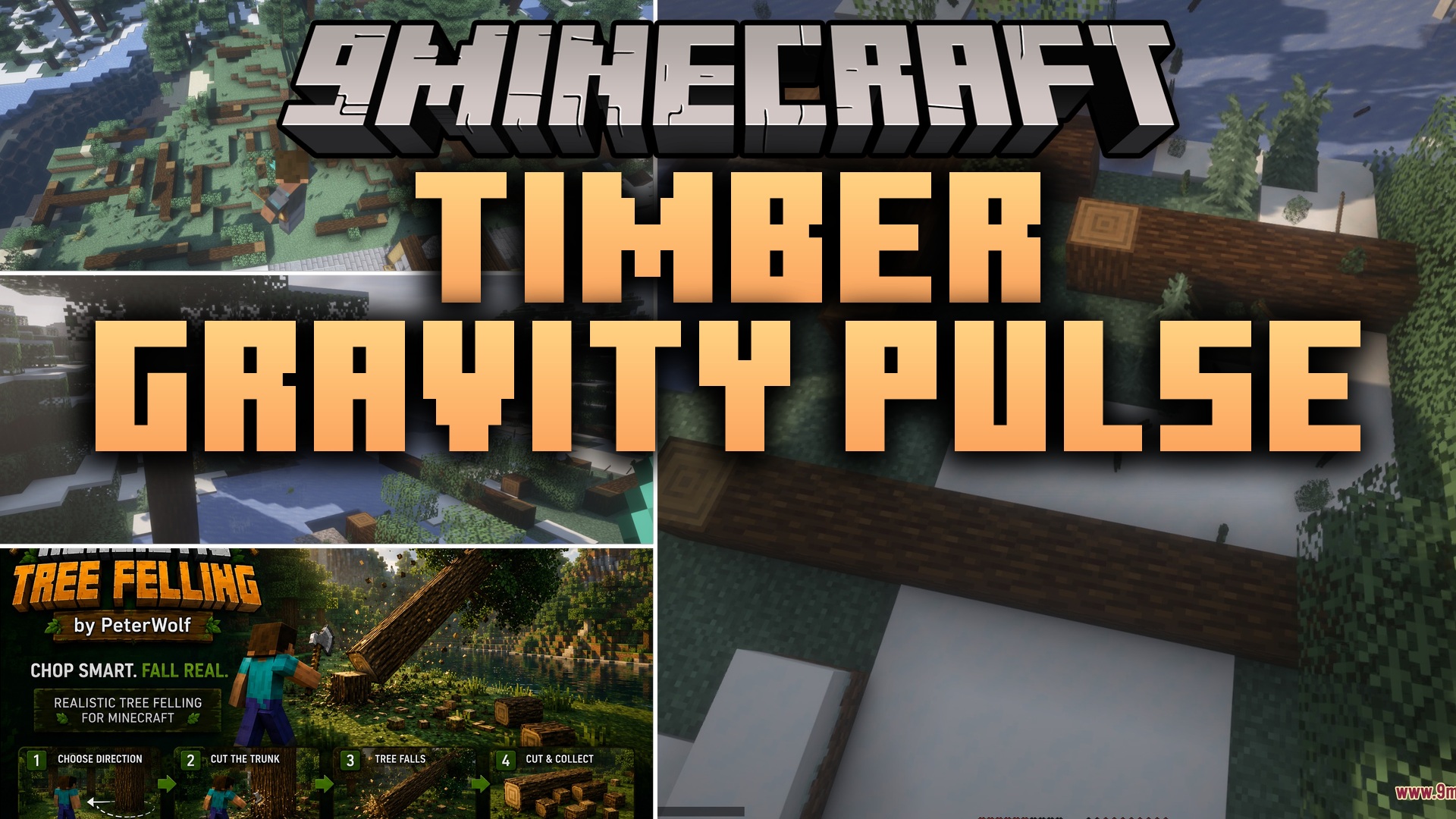 Timber Gravity Pulse Mod (26.2, 1.21.11) – Fell Entire Trees with Realistic