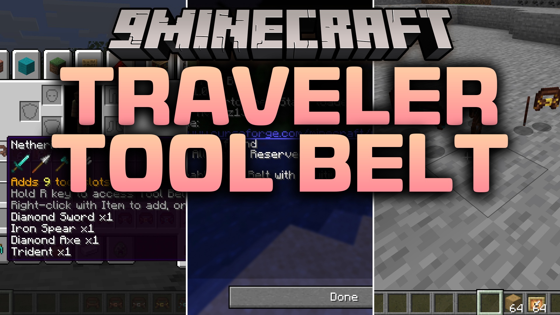 Traveler Tool Belt Mod (26.2, 1.20.1) – Upgradeable Tool Storage