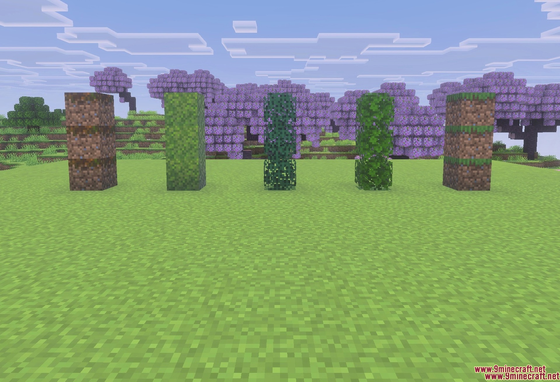 Trees Plus+ Better Texture Pack Screenshot 3 A wall of the new leaf texture up close