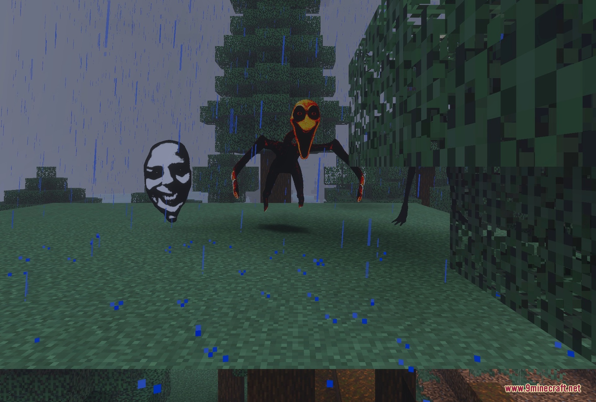 Twixxel's Stalkers Addon Screenshot 1 The Stalker, the Evil Stalker and the Cave Stalker waiting in the rain