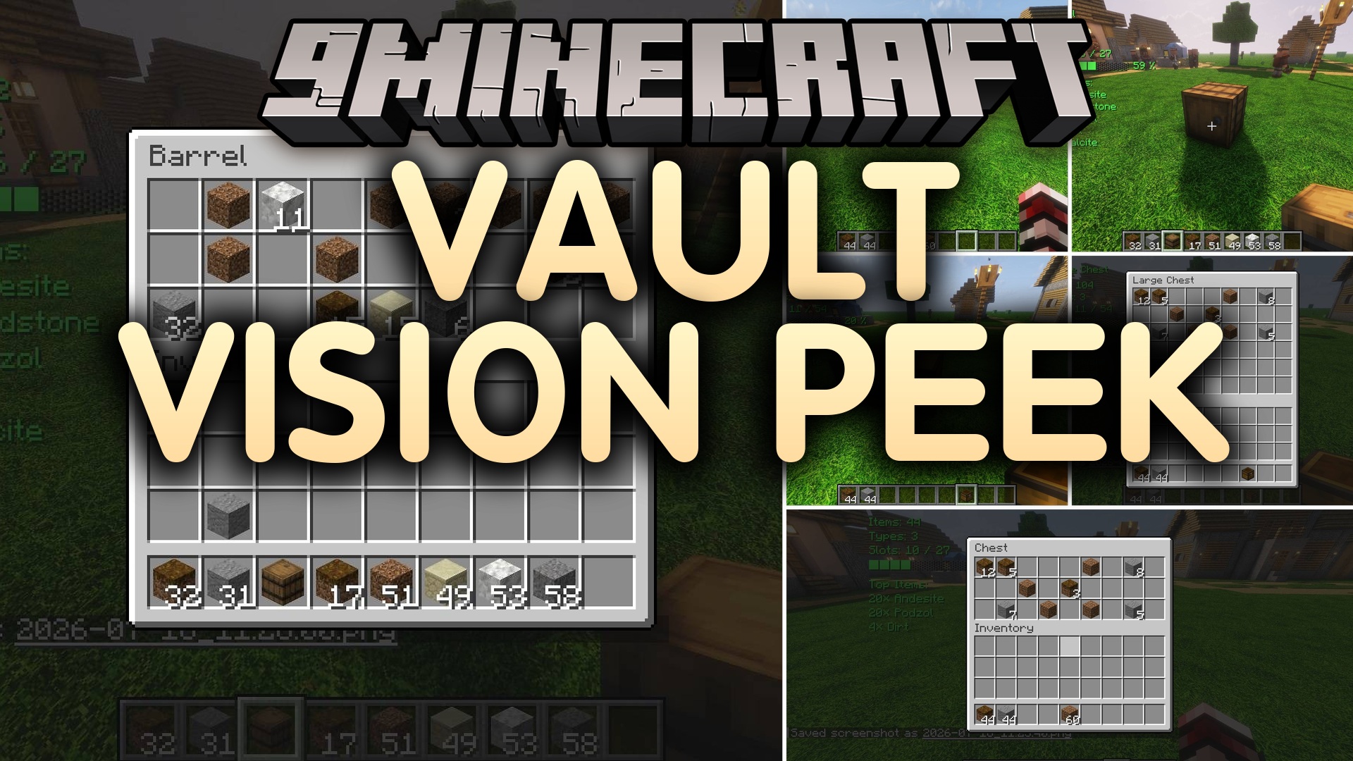 Vault Vision Peek Mod (26.2, 1.20.1) – Peek Inside Any Storage Container