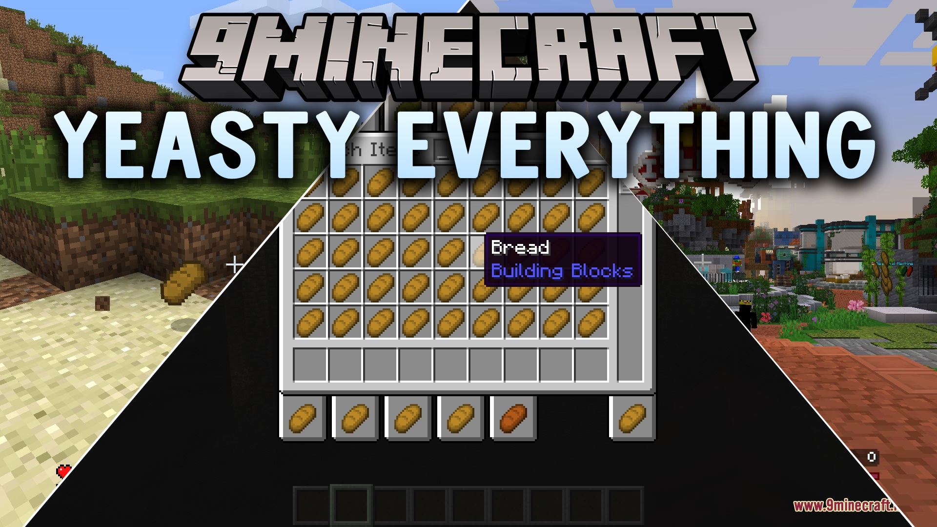Yeasty Everything Mod (26.2, 1.21.1) – Turn Every Item in Your World Into Bread