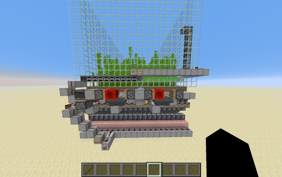Twenty furnace supersmelter schematic featuring an automated bamboo farm
