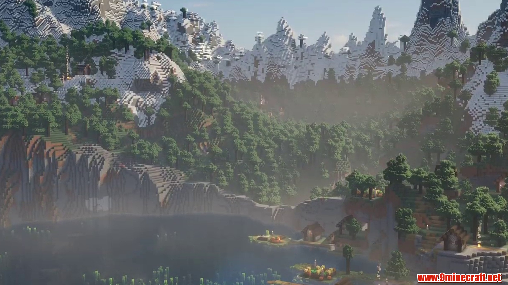 The Perfect Mountain Coastline - Minecraft seed 8384044314614901214