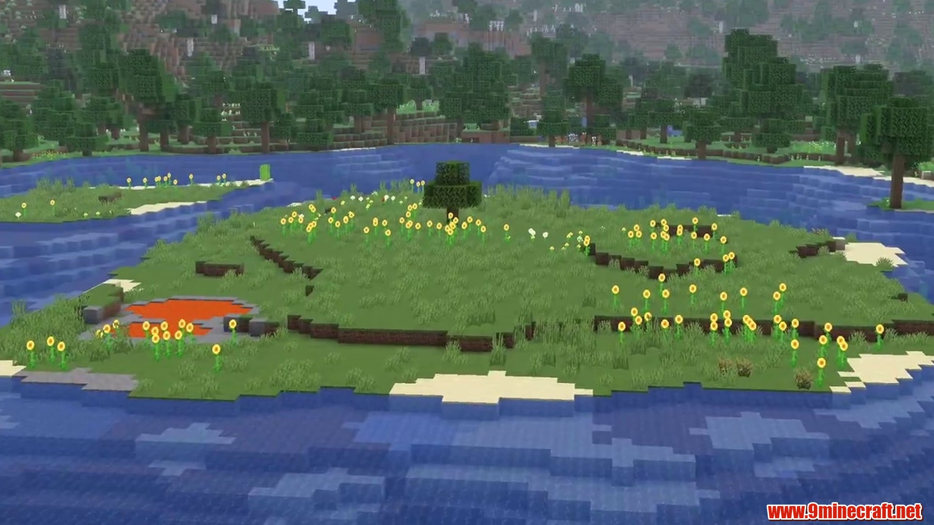 Chill Flower Forest River Island - Minecraft seed 4872258363489436374