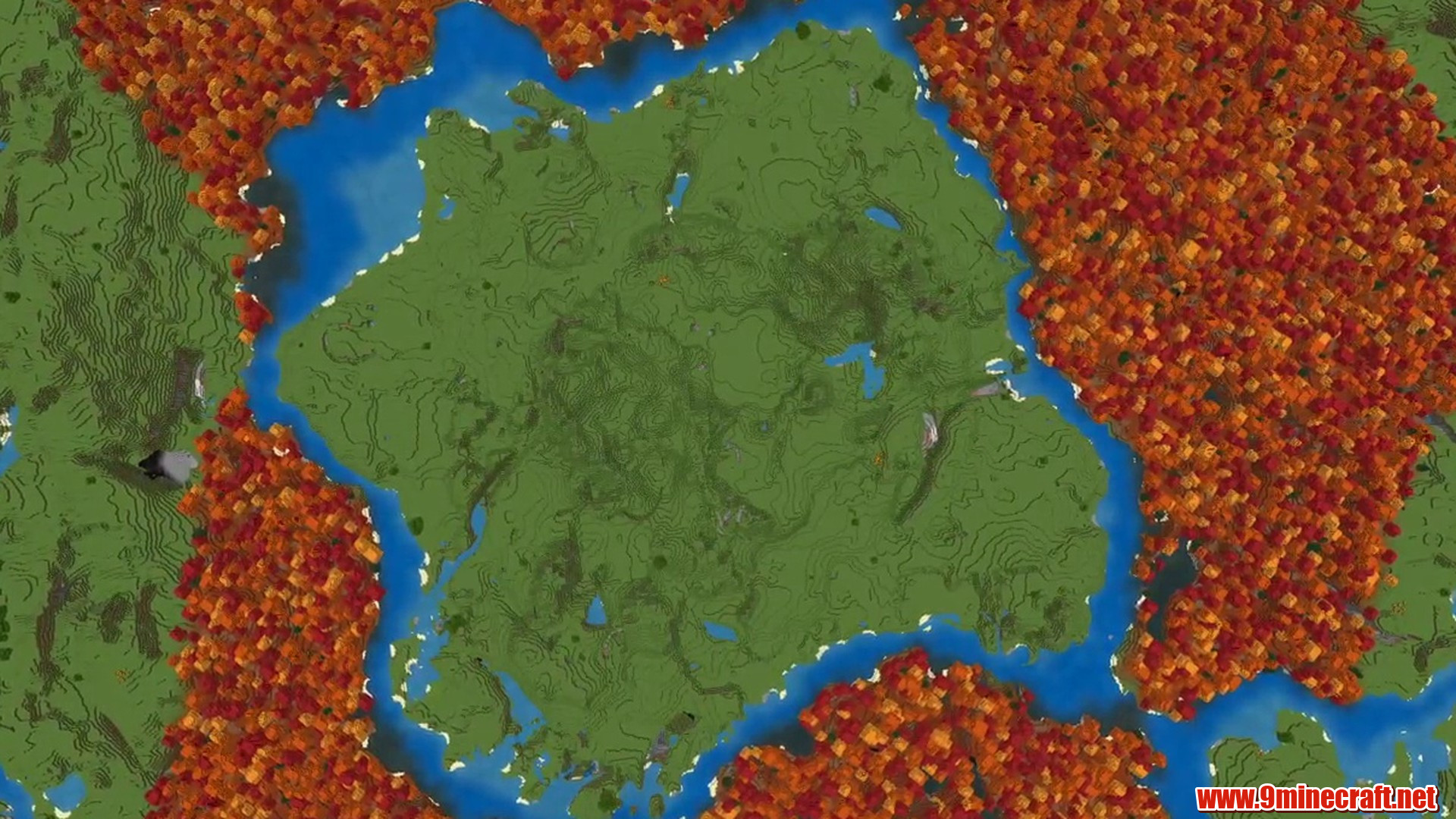 Giant Plains River Island - Minecraft seed 888881380494245676