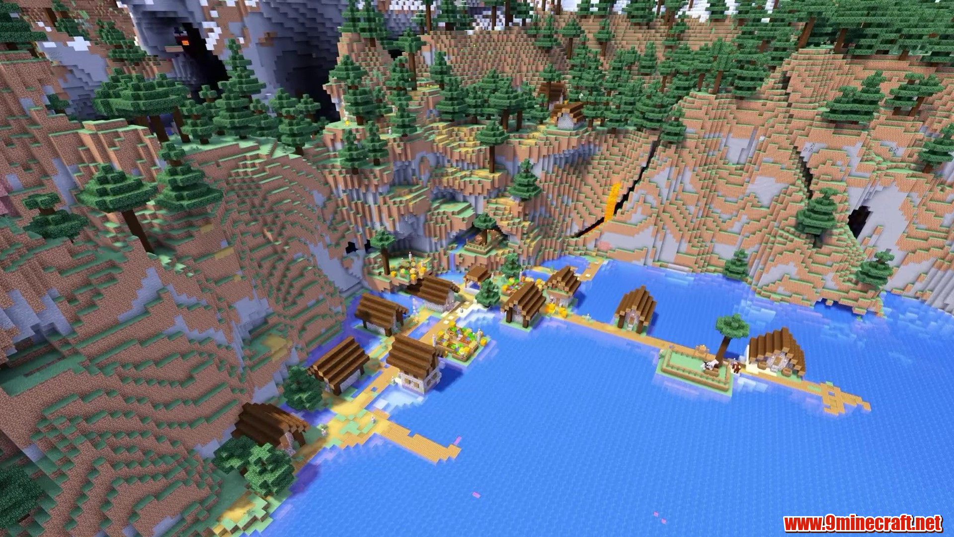 Abandoned Camp Lake Village - Minecraft seed 8500262821685105952
