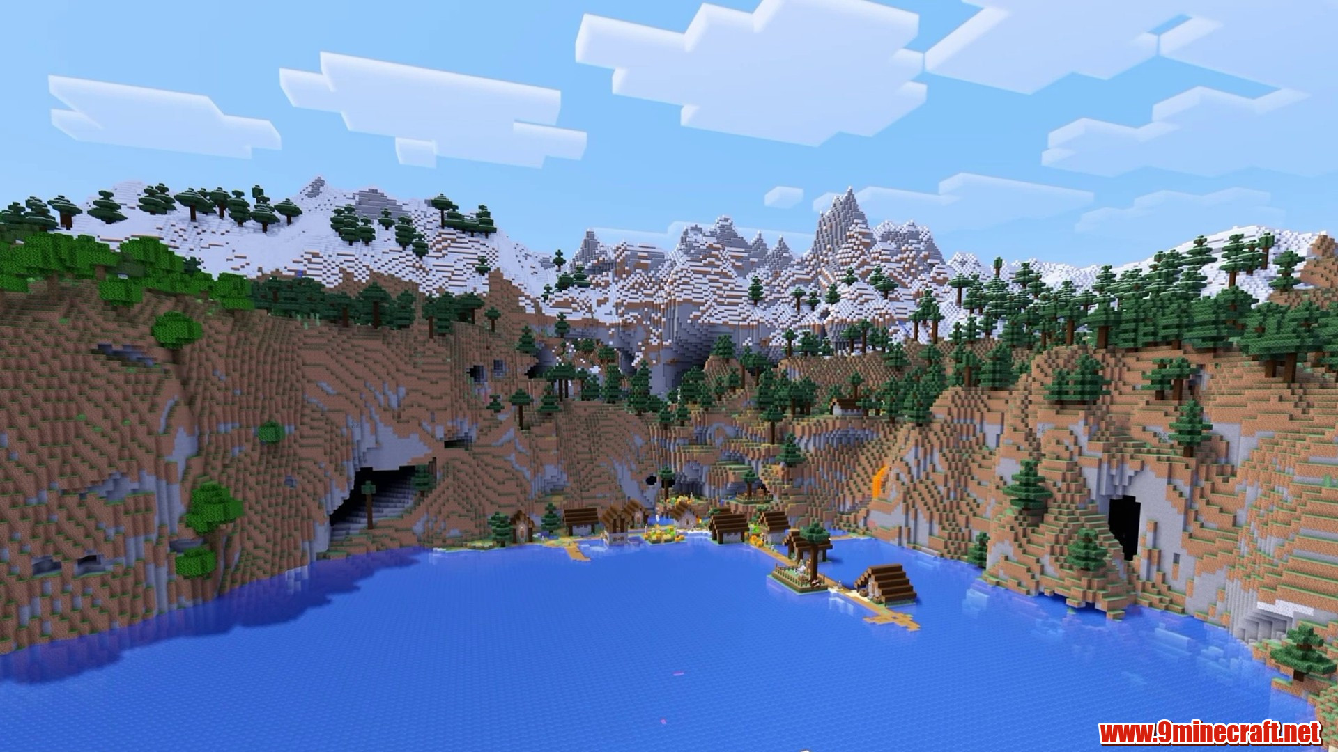 Abandoned Camp Lake Village - Minecraft seed 8500262821685105952