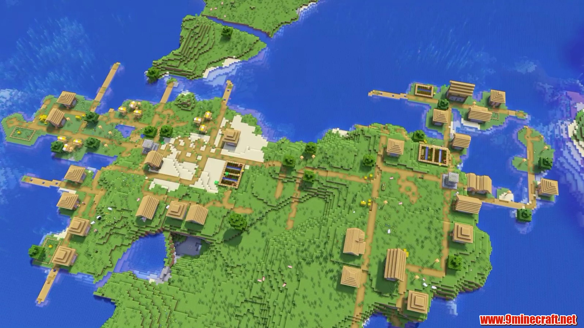 Double Village - Minecraft seed 233061280719357570