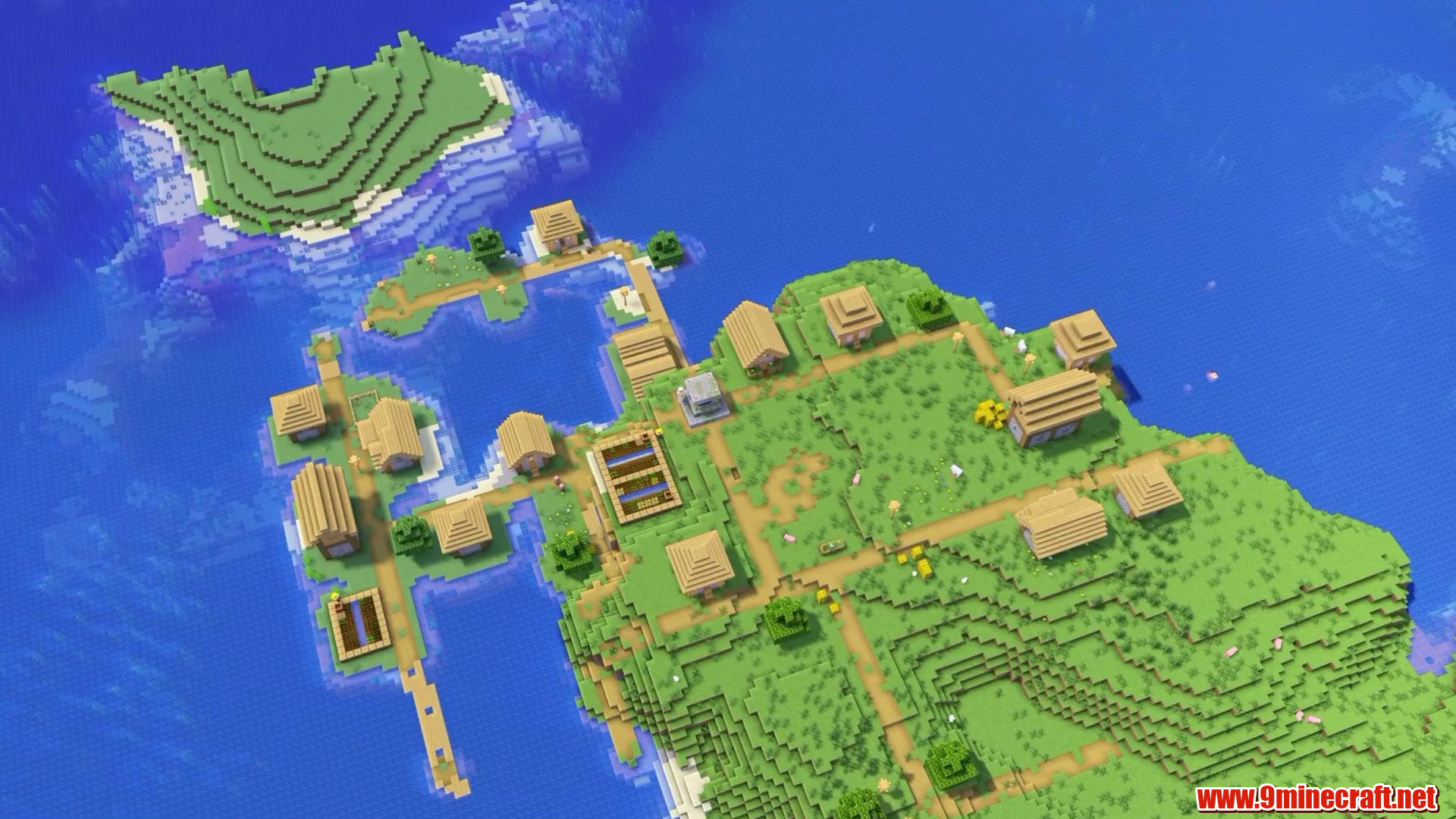 Double Village - Minecraft seed 233061280719357570
