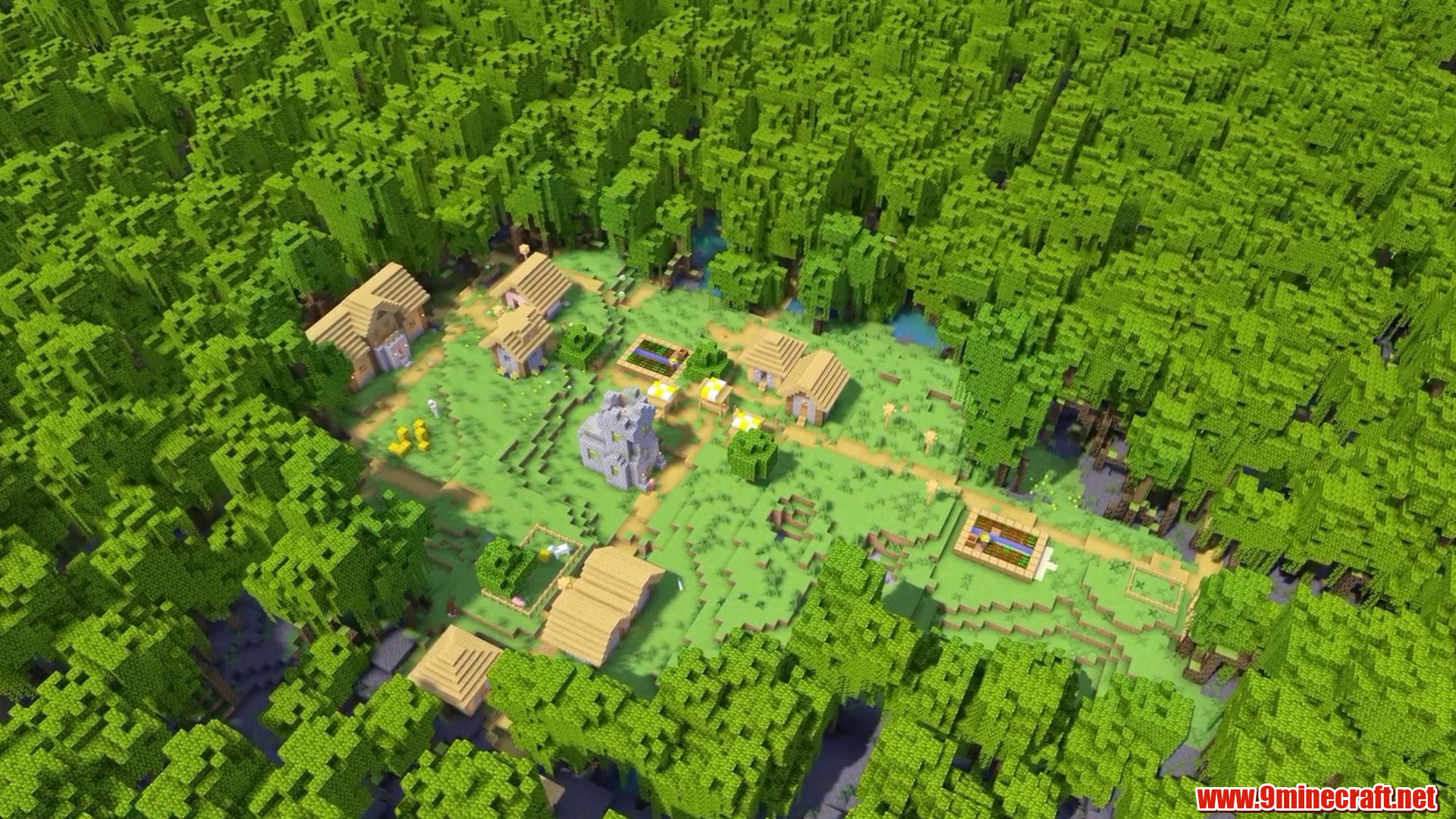 Village Surrounded By Mangroves - Minecraft seed 16889519902