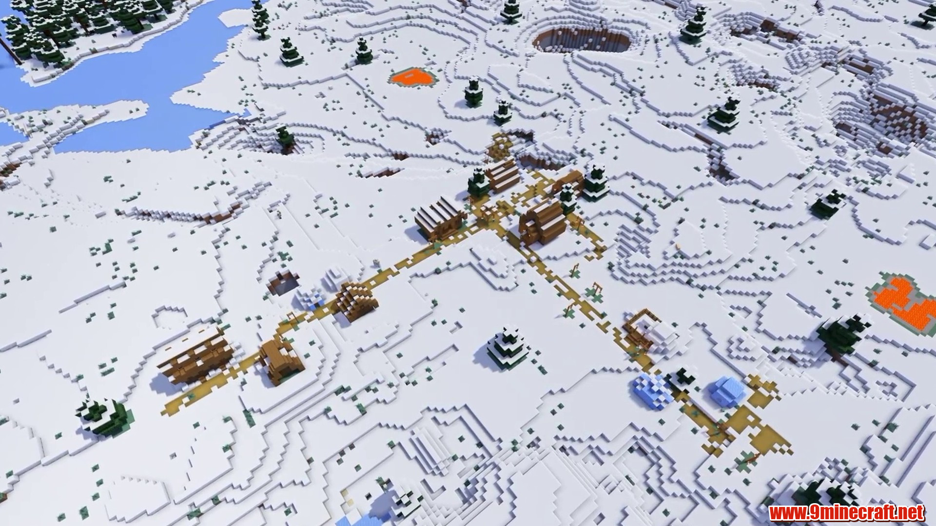 Snowy Village - Minecraft seed 208405815
