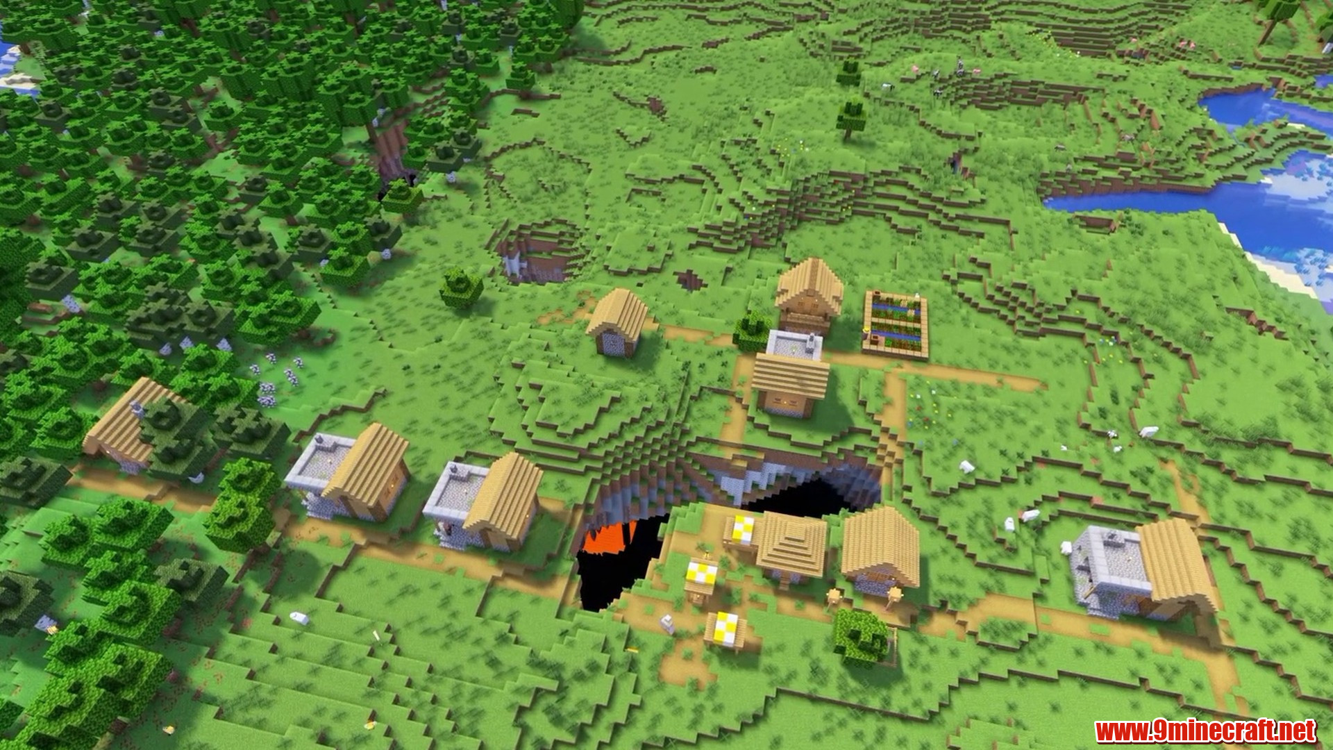 4 Blacksmith Village - Minecraft seed 2468047326