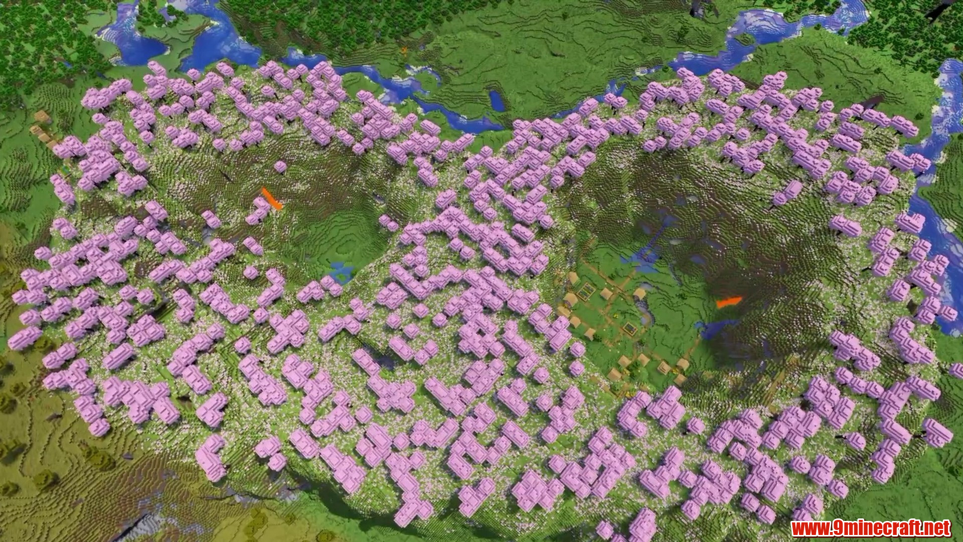 Double Cherry Grove Circle - Minecraft seed 508454663816