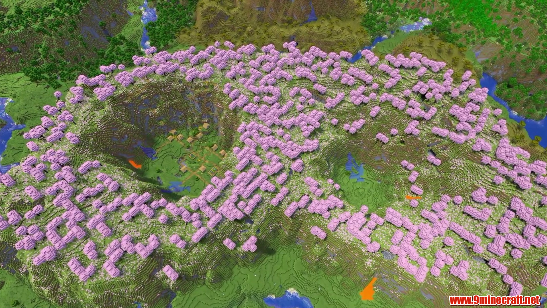 Double Cherry Grove Circle - Minecraft seed 508454663816