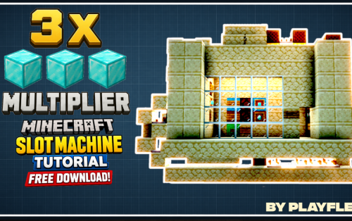 3x Multiplier Slot Minecraft Redstone Casino Machine Schematic (1.21.x) - Functional Redstone Casino