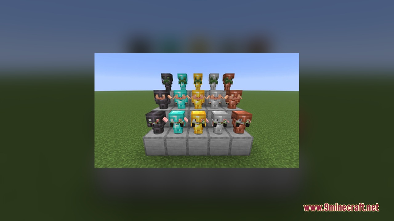 AL's Advanced Armory Resource Pack Screenshot 3 Advanced Armory Resource Pack displays various armor sets and baby mobs