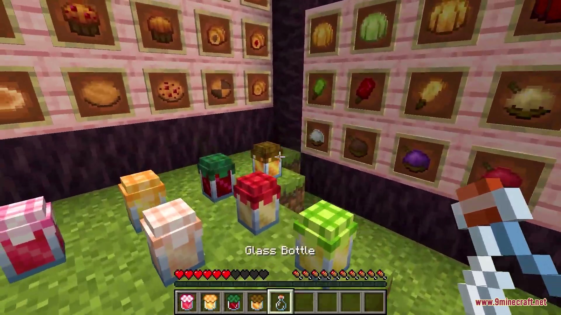 Abundant Harvest Table Mod Screenshot 8 Placeable jars of fruit jelly and food items displayed in a decorated room