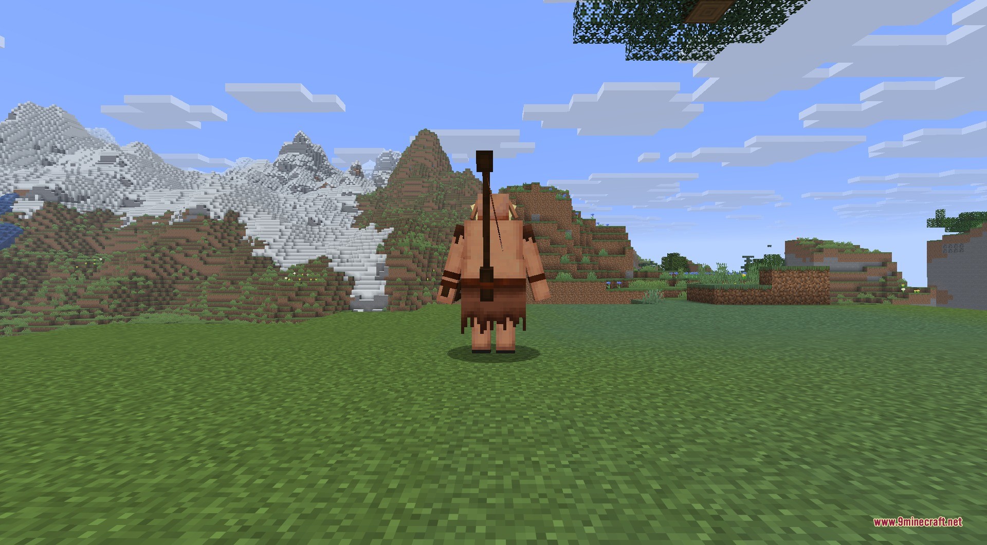 AdventureZ 9minecraft Mod Screenshot 5 A large Piglin Beast with a spear on its back stands in a field