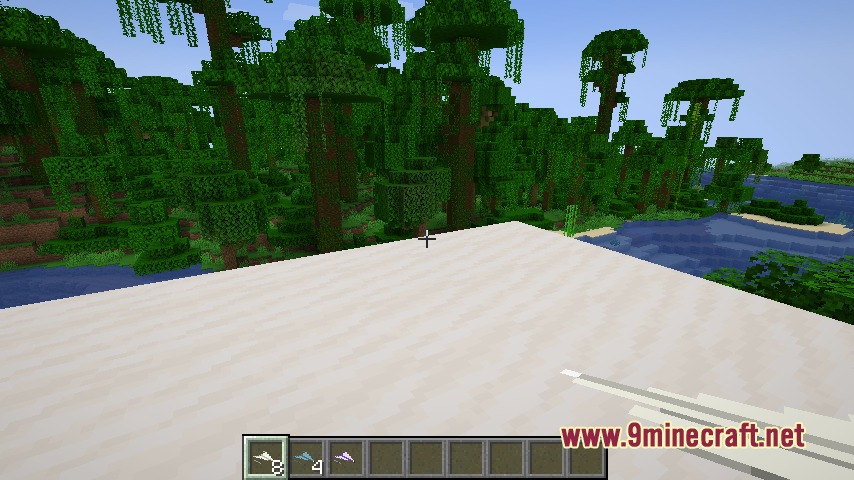 Aero Dispatch Request Mod Screenshot 4 A player overlooks a lush jungle biome from a high white platform