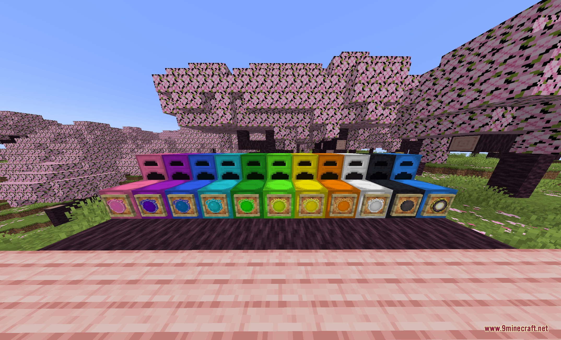 Alchemical Resonance Mod Screenshot 2 Alchemical Resonance energy collectors and relays displayed in a cherry grove