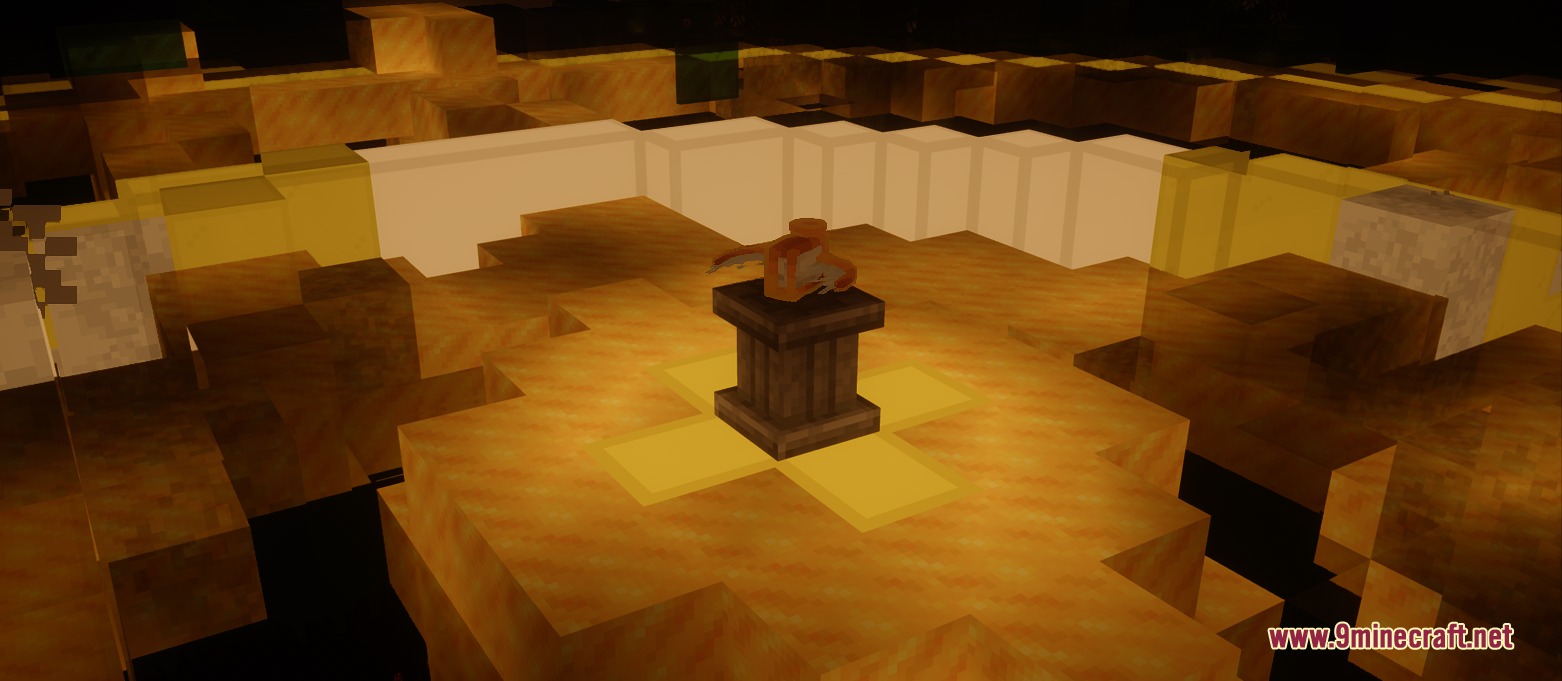 Arcane Cataclysm Unleashed Mod Screenshot 1 A unique weapon rests on a pedestal inside a glowing circular chamber