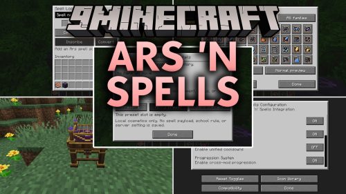 Ars 'n Spells Mod (1.21.1, 1.20.1) - Cast Custom Ars Spells From Iron's