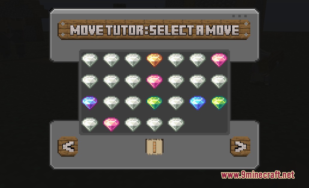 Artisan Mentor Arcana Mod Screenshot 1 The Artisan Mentor Arcana move tutor menu displays various available attacks for selection