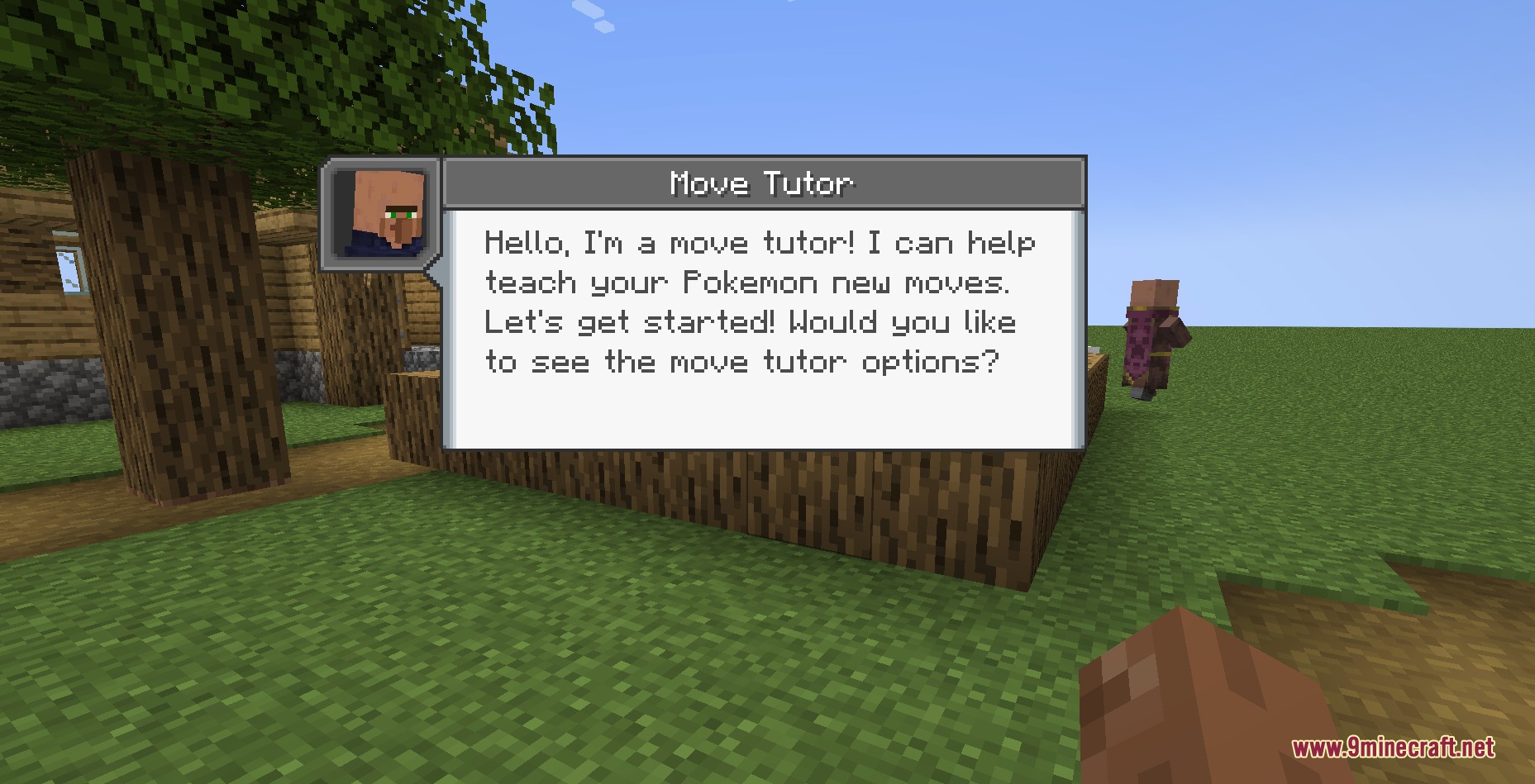 Artisan Mentor Arcana Mod Screenshot 4 A Move Tutor NPC villager offering to teach new moves to Pokemon