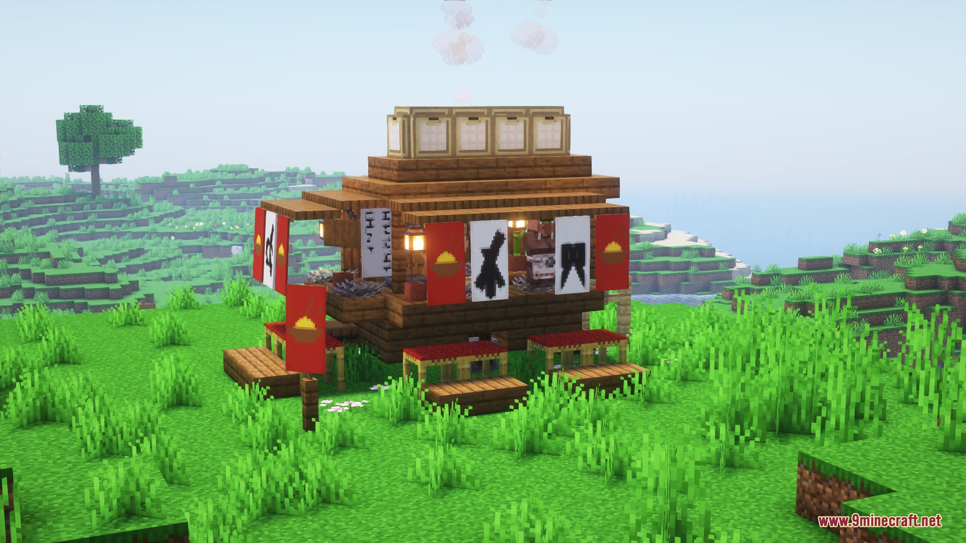 Bamboo Street Bites mod adds cozy Asian food carts to the world
