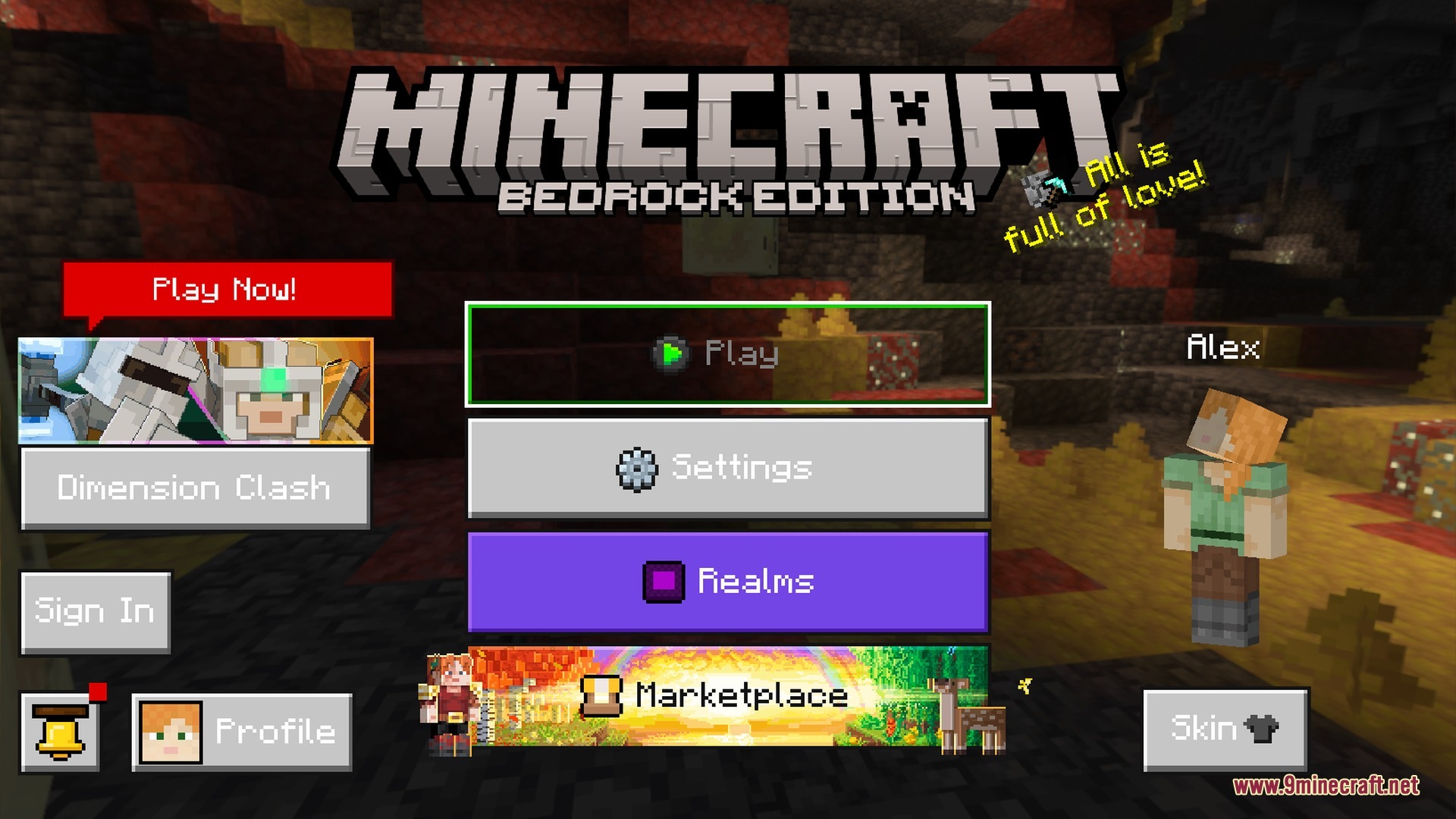 Better Graphics main menu showing the pack's own logo