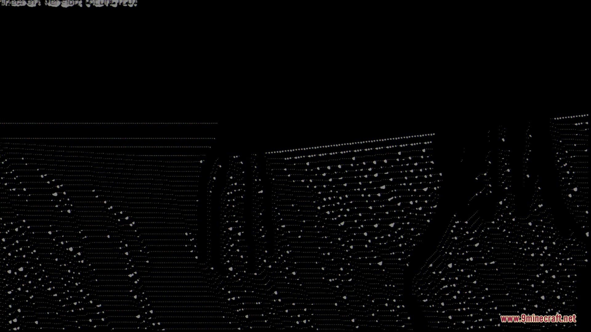 A mysterious dark entity with long spindly fingers appears in a glitched environment