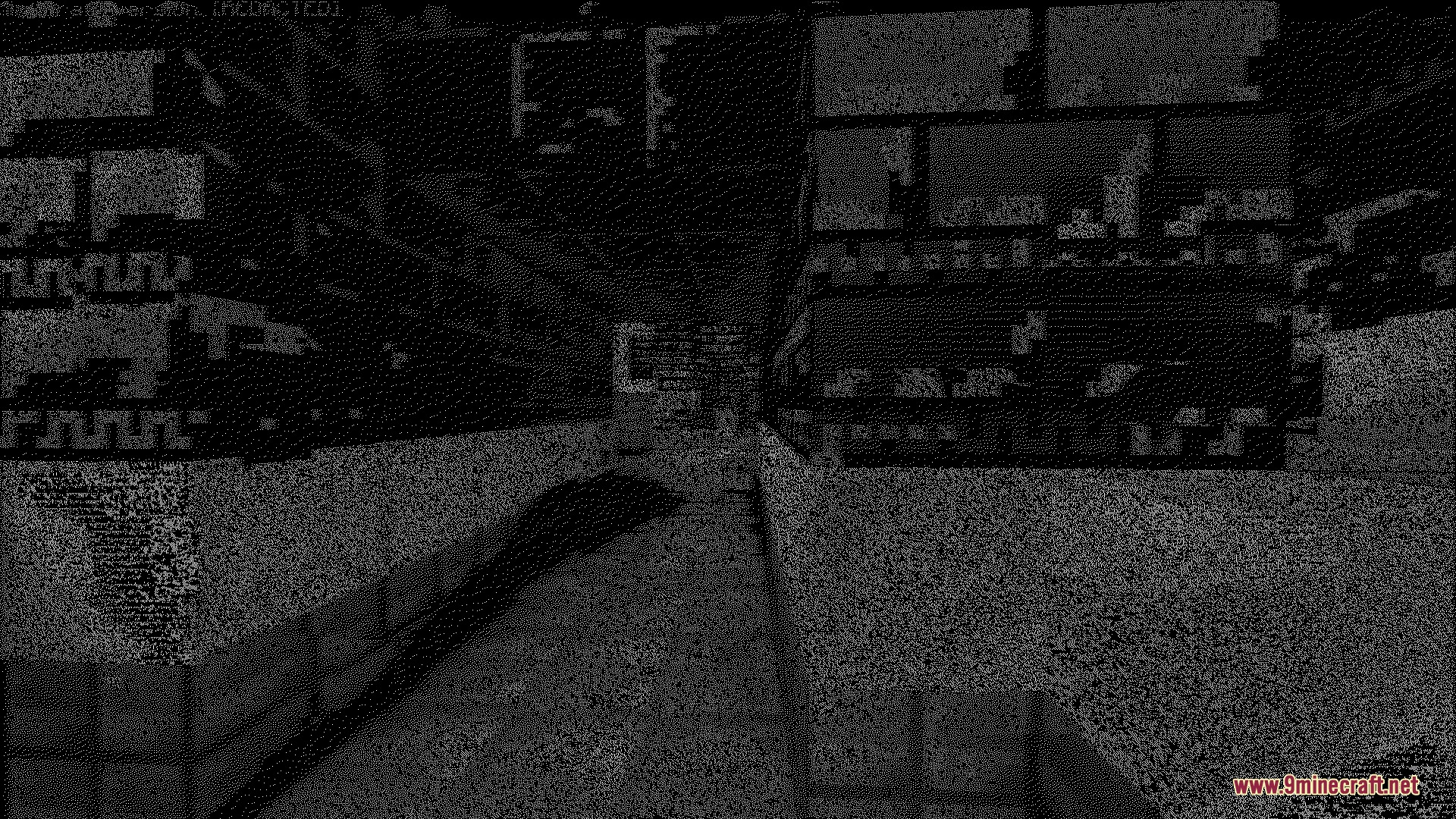Exploring a grainy and glitched corridor filled with dark brick and dirt blocks