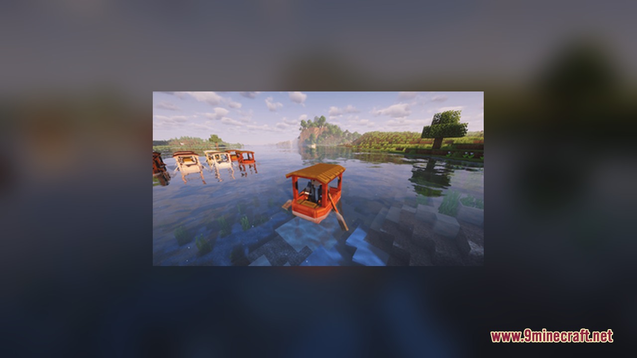 CUTE AND BETTER BOATS Resource Pack Screenshot 5 The Cute and Better Boats pack adds wooden roofs to standard vessels
