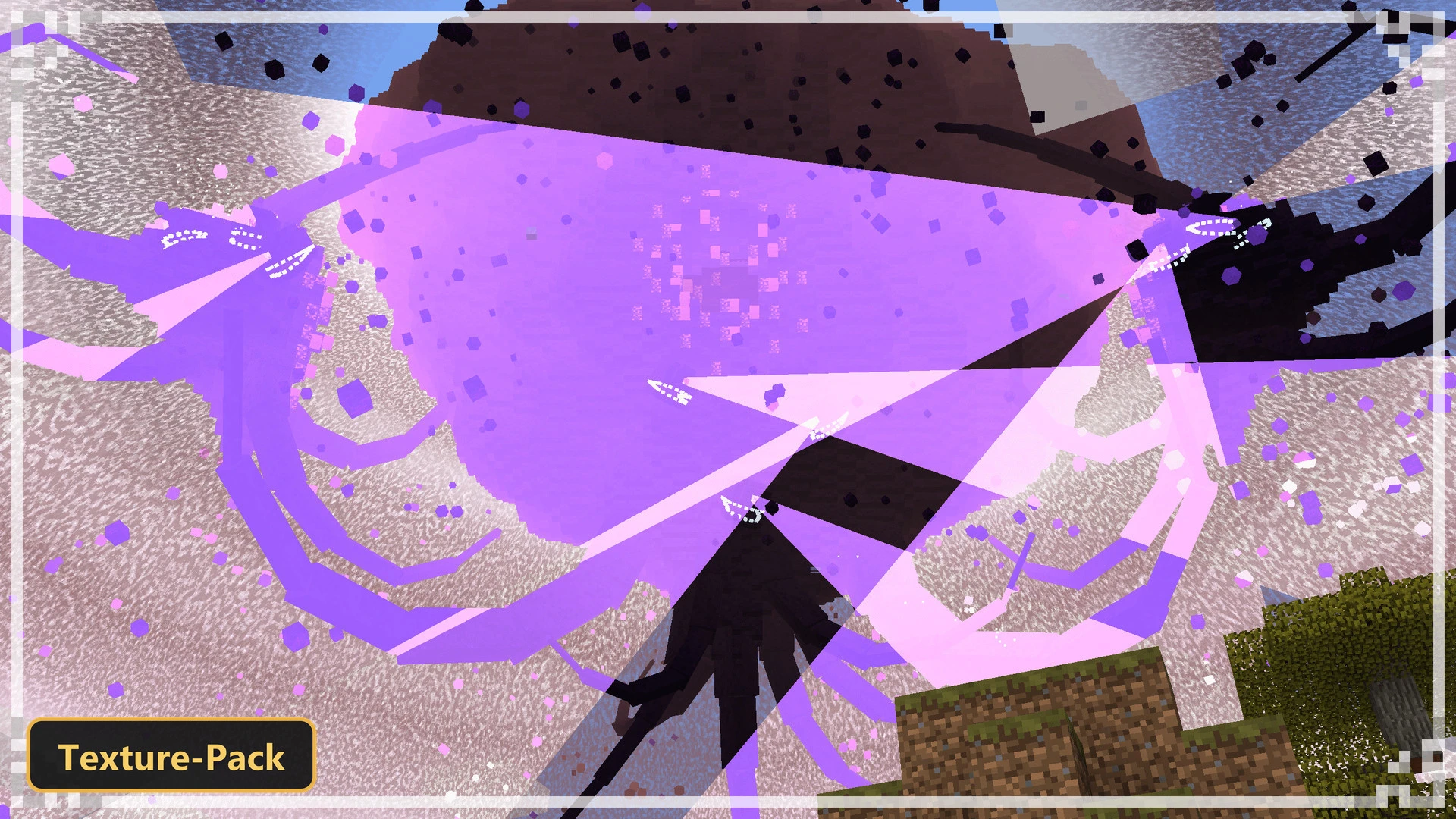 Wither boss firing a purple beam, surrounded by particles