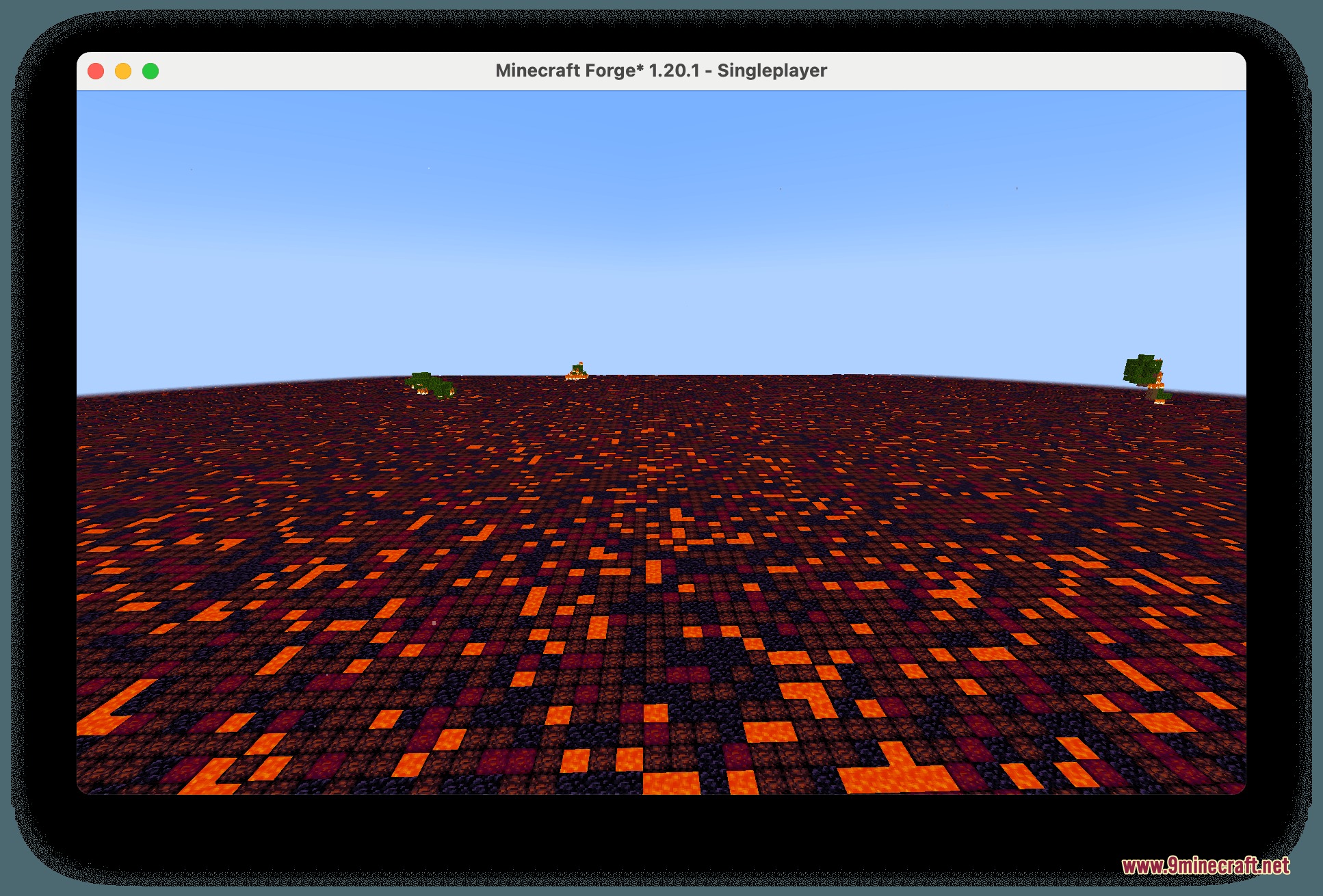Calamity Royale Mod Screenshot 4 A vast area of ground turned into lava and magma blocks