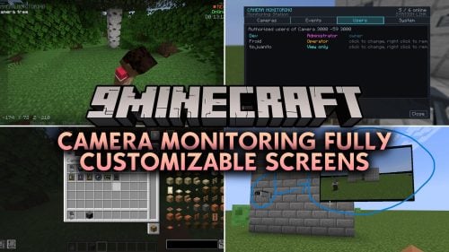 Camera Monitoring Fully Customizable Screens Mod (26.2, 1.20.1)
