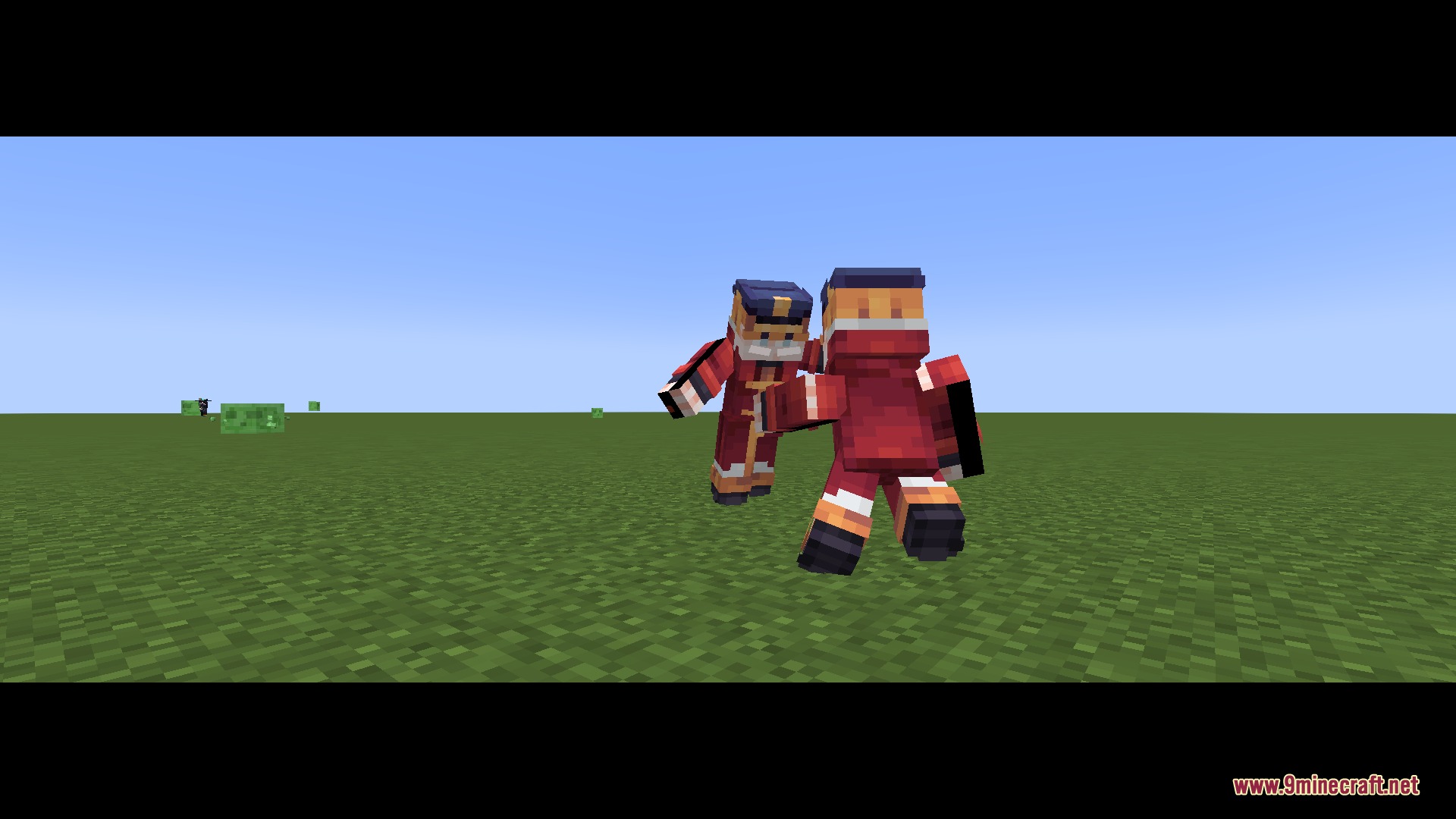 Cinematic Frame Flow Mod Screenshot 5 Two characters in red outfits engage in fast combat on a grass field