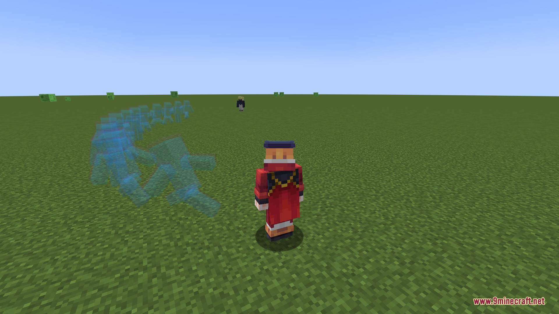 Cinematic Frame Flow Mod Screenshot 8 Character using Projection Sorcery to dash while leaving a trail of blue frames