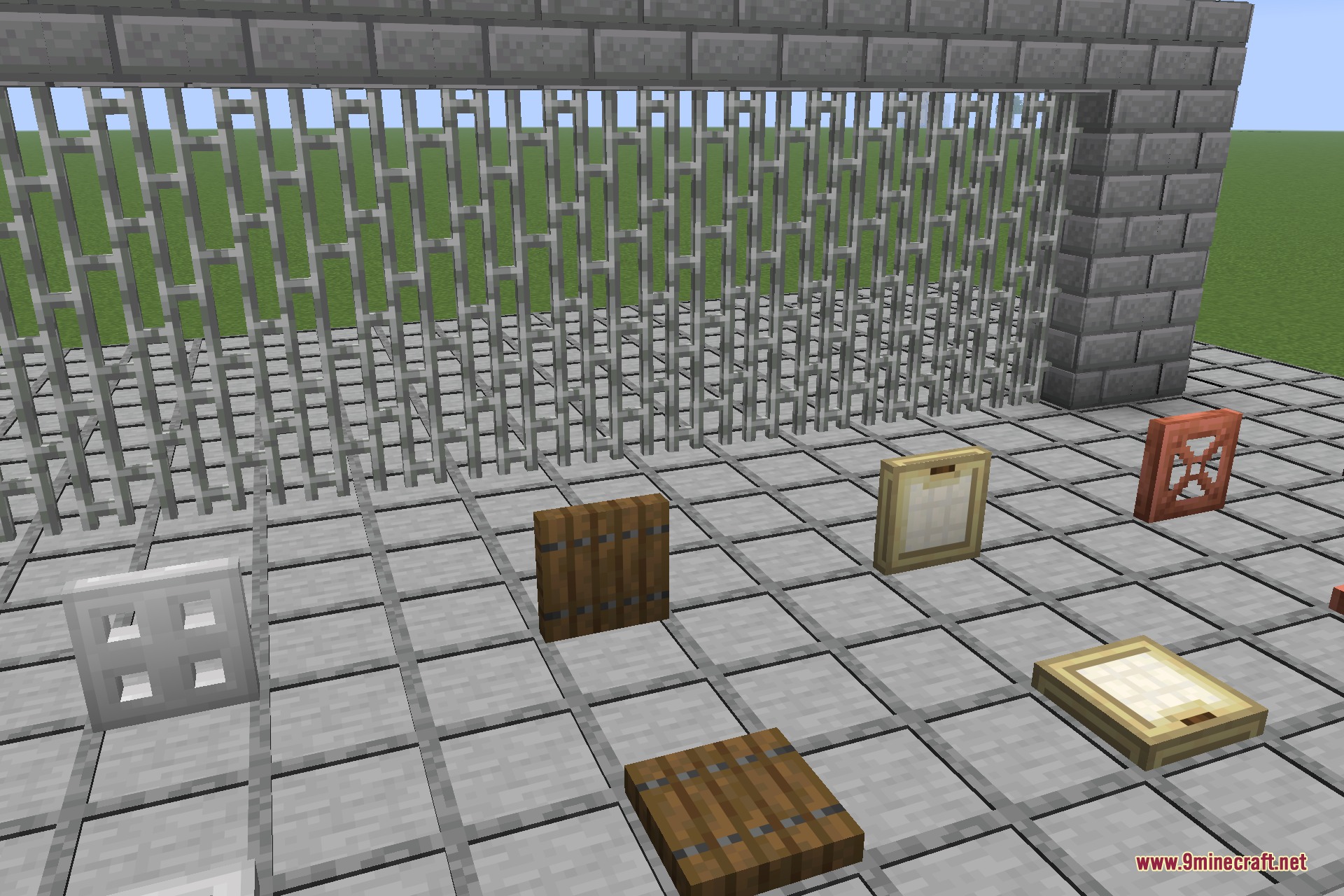 Trapdoors with a raised frame, open and closed
