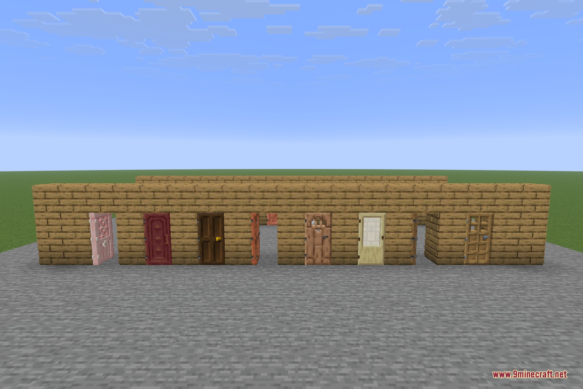 Every wooden and metal door type rebuilt with 3D panels