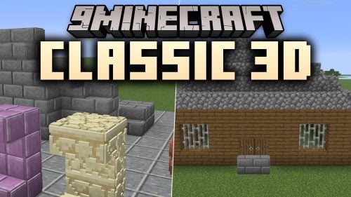 Classic 3D 9minecraft Resource Pack (26.2) - Vanilla Blocks with Real Depth