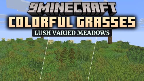 Colorful Grasses 9minecraft Resource Pack (26.2) - Lush Foliage Across Wild Meadows