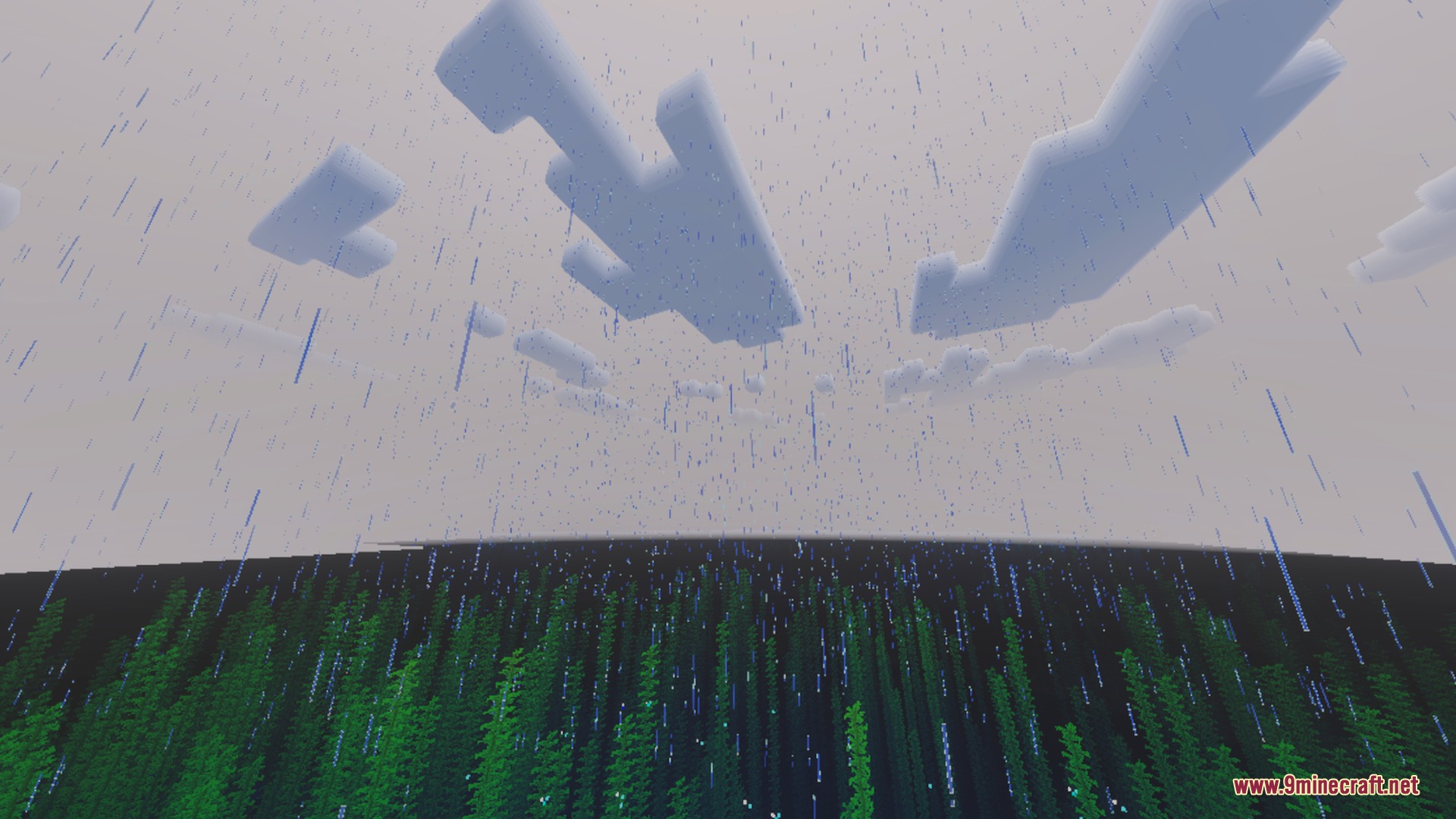 Rain falls
