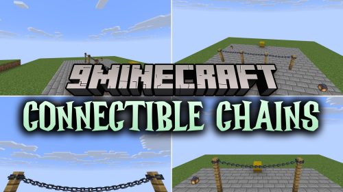 Connectible Chains 9minecraft Mod (26.2) - Hang Realistic Railings Between Posts